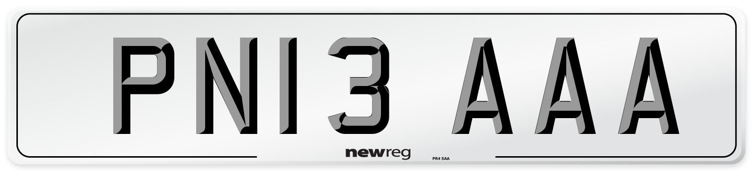 PN13 AAA Number Plate from New Reg